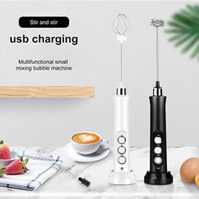 3 In 1 Electric Milk Frother Rechargeable Milk Foam Maker